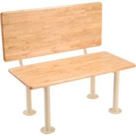 WISCONSIN BENCH GEC&#153; ADA Locker Room Bench Kit W/ Seat, Back & Pedestal, 42"W x 20"D x 17-1/4"H LBSADA20x42